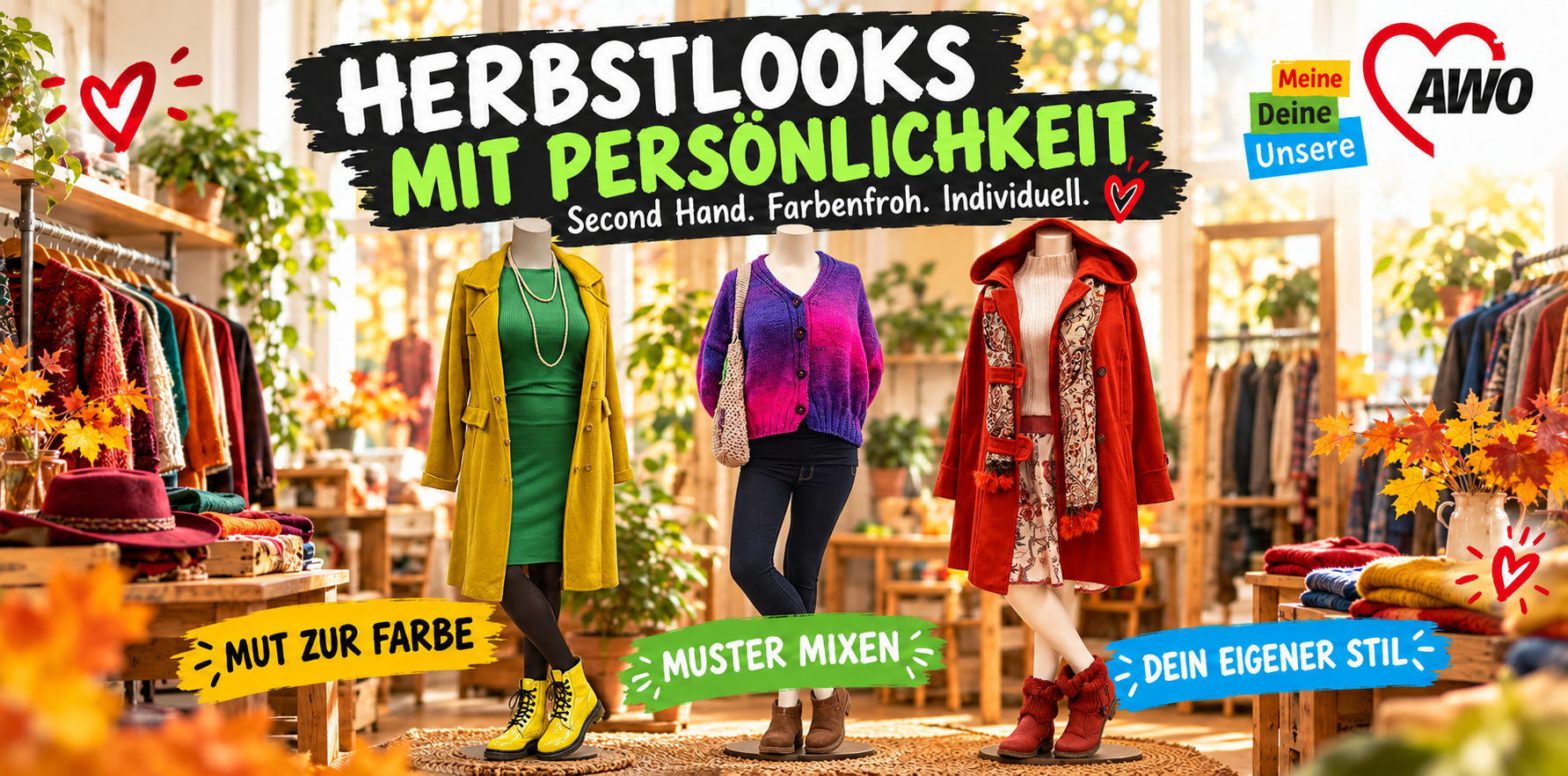 Lust auf einen Herbstlook mit Persönlichkeit? Lass dich von unseren Kombinationen inspirieren!