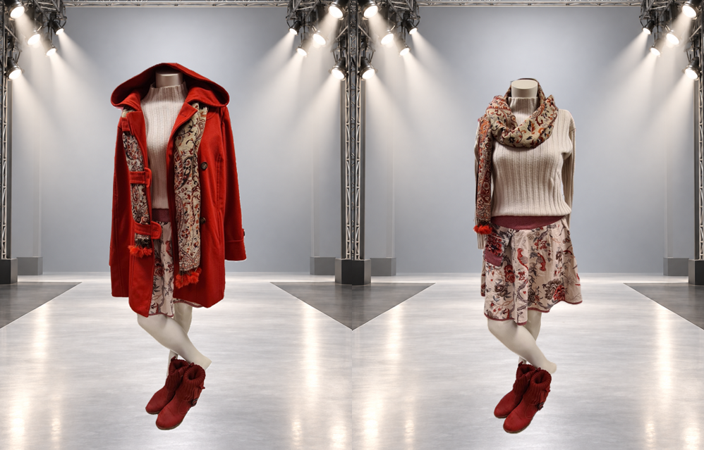 Herbstoutfit in Rot und Beige Herbstoutfit in Rot und Beige